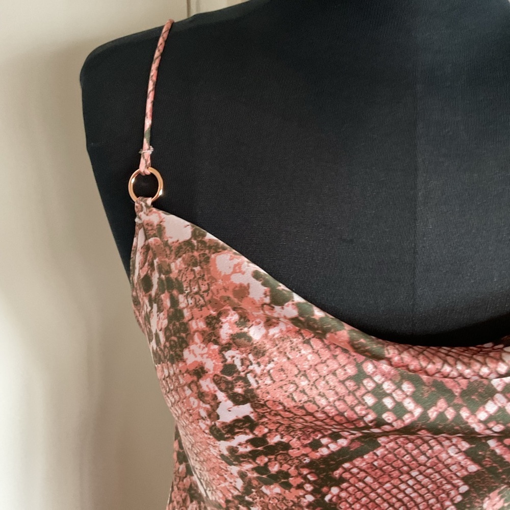 Victoria’s Secret Pink Brown Snake Print Spaghetti Strap Sundress Size S - Picture 6 of 9
